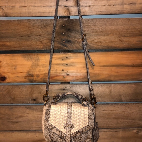 NWOT Tory Burch Snakeskin Satchel Bag - Picture 4 of 6